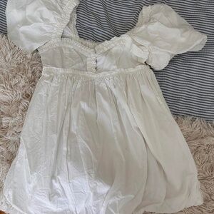 NWT free people white puffy babydoll dress